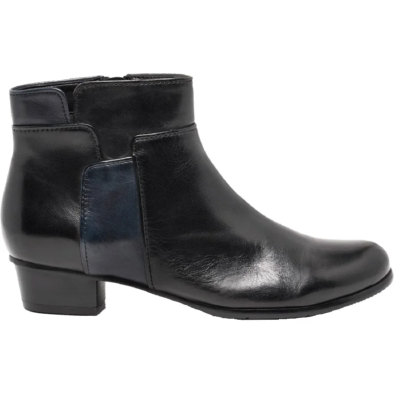 Cozy Walking Shoes Women's Regarde Le Ciel Stefany-373 Black/Navy/Piombo Glove Leather Cozy Walking Shoes Women's Regarde Le Ciel Stefany-373 Black/Navy/Piombo Glove Leather