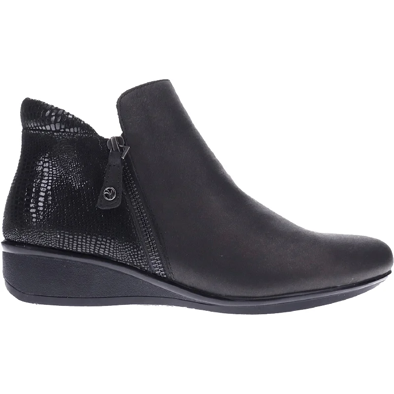 Padded Insole Shoes Women's Revere Damascus Onyx/Black Lizard Leather