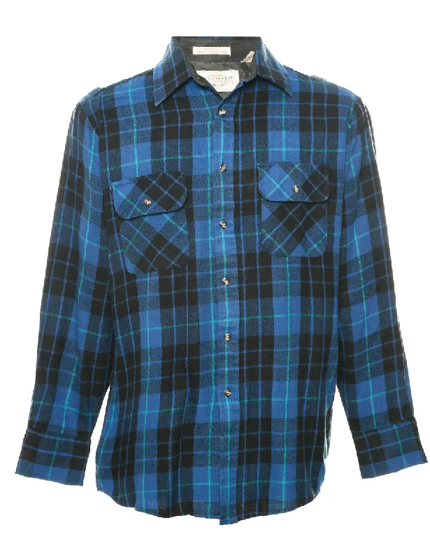 Weekend Wear Blue Checked Shirt - M