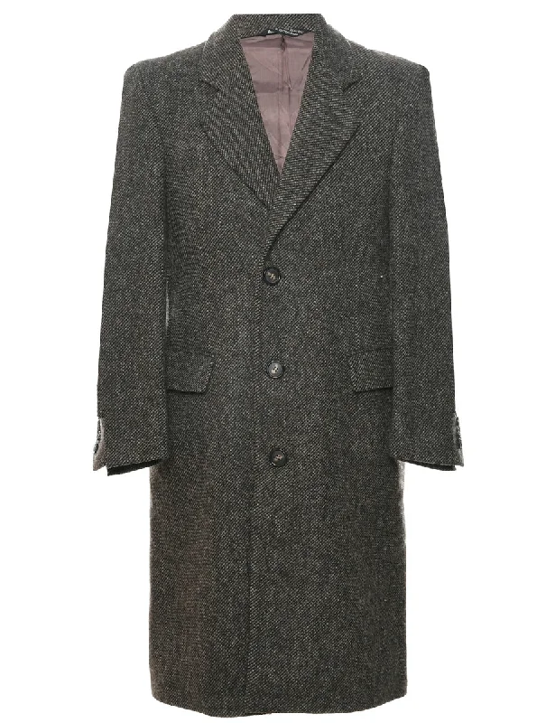 Outdoor Essentials Dark Brown Wool Coat - M