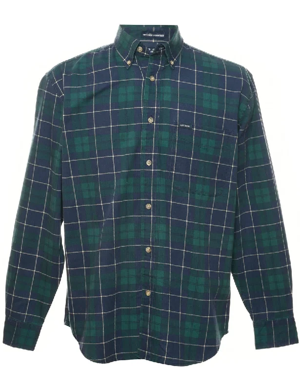 Sporty Jackets Long Sleeved Checked Shirt - M