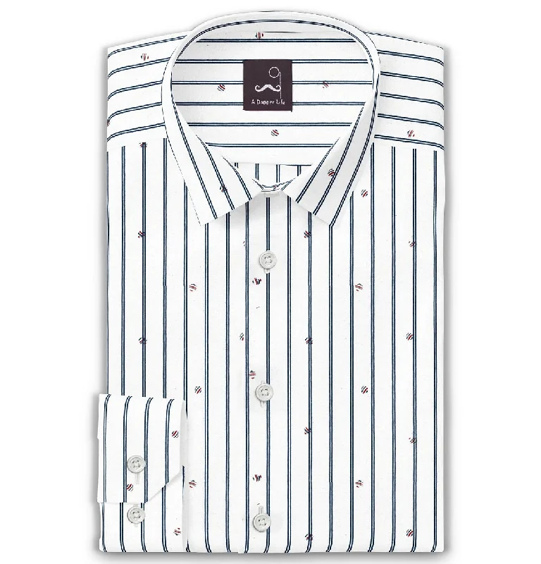Comfy Outerwear Pure Cotton - Semi-Spread Collar - Long Sleeve - Tidal Accents