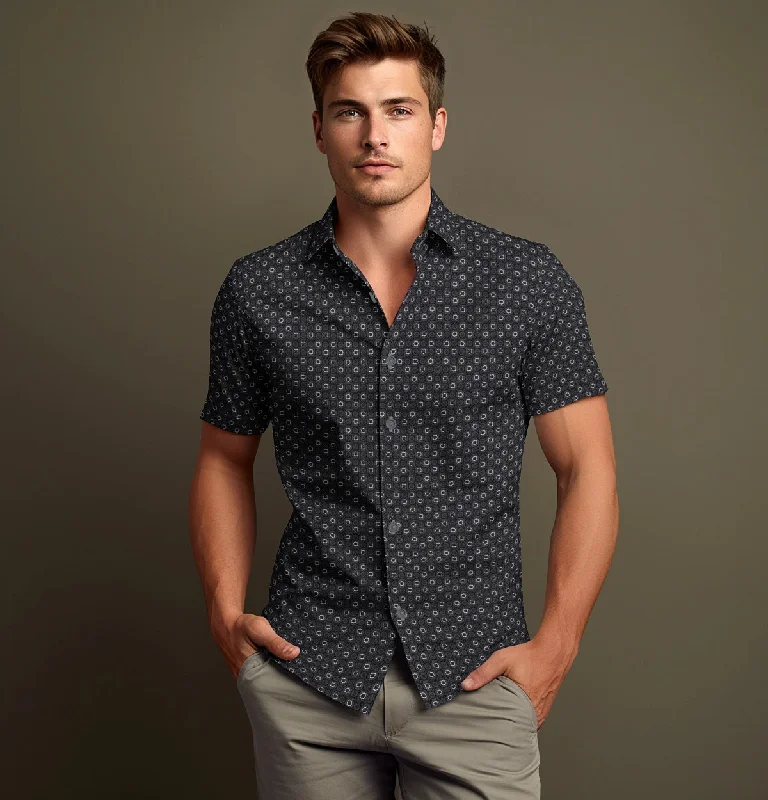 Dark Gray Floral Maze