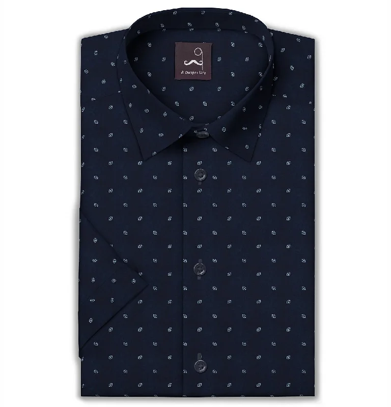 Classic Comfort Pure Cotton - Short Sleeve - Navy Prism